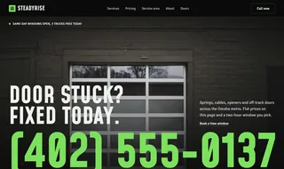 Mörk teknisk stil – exempel för garageportsföretag