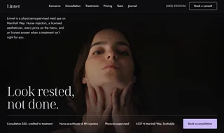 Mörk elegant stil – exempel för skönhetsklinik